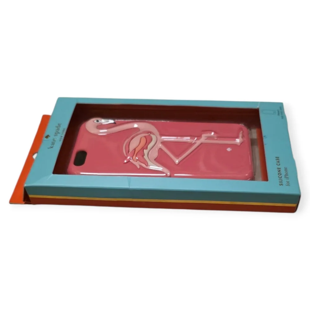 Nwt Kate Spade Silicone Pink Flamingo iPhone 6 Cell Phone Case